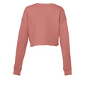 Mauve - Back - Bella + Canvas Womens-Ladies Cropped Fleece Top