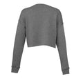 Deep Heather - Back - Bella + Canvas Womens-Ladies Cropped Fleece Top