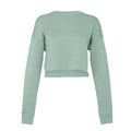 Dusty Blue - Front - Bella + Canvas Womens-Ladies Cropped Fleece Top
