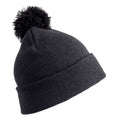 Black - Front - Result Childrens-Kids Winter Essentials Pom Pom Beanie