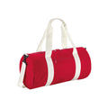 Classic Red-Off White - Front - Bagbase Original Barrel Duffle Bag