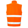 Fluorescent Orange-Black - Back - SAFE-GUARD by Result Unisex Adult Softshell Safety Gilet