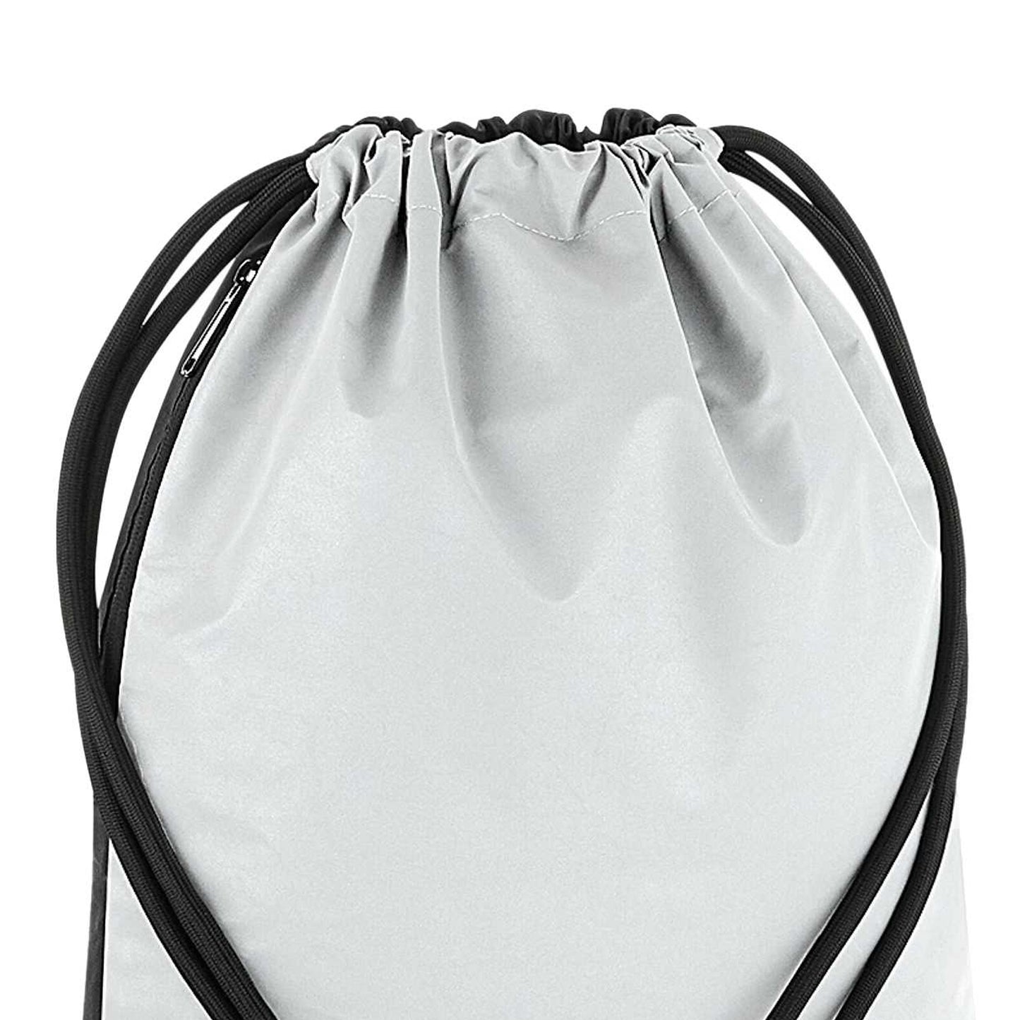 Silver - Back - Bagbase Reflective Drawstring Bag