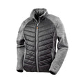 Black-Grey Marl - Front - WORK-GUARD by Result Mens Elevator Padded Jacket