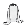 Clear-Black - Front - Bagbase Drawstring Bag