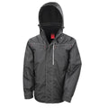 Black - Front - WORK-GUARD by Result Unisex Adult Textured Denim Jacket