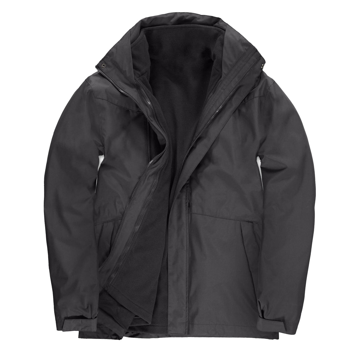 Dark Grey - Front - B&C Mens Corporate 3 in 1 Jacket