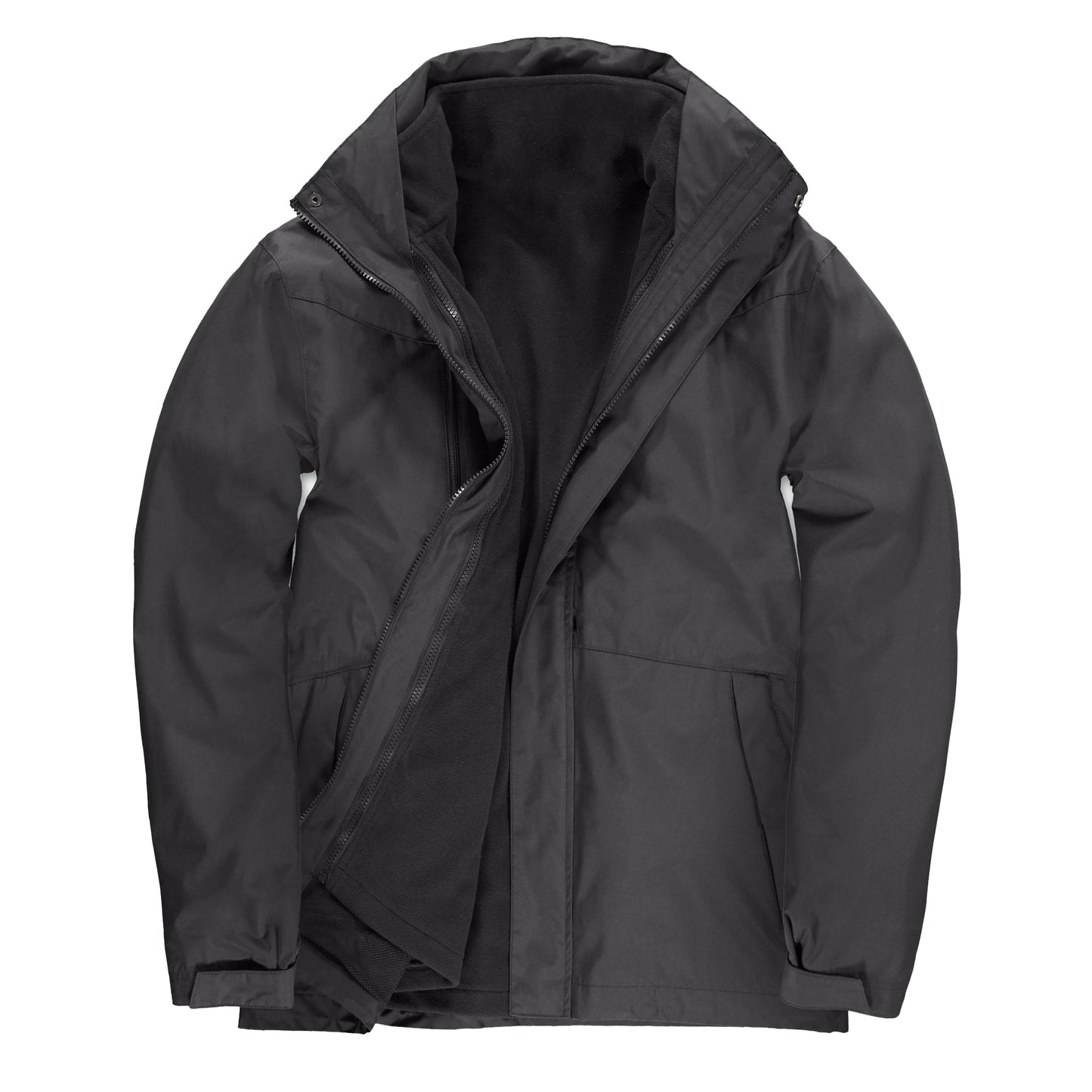 Dark Grey - Front - B&C Mens Corporate 3 in 1 Jacket