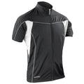 Black-White - Front - Spiro Mens Bikewear Full Zip Performance Jacket