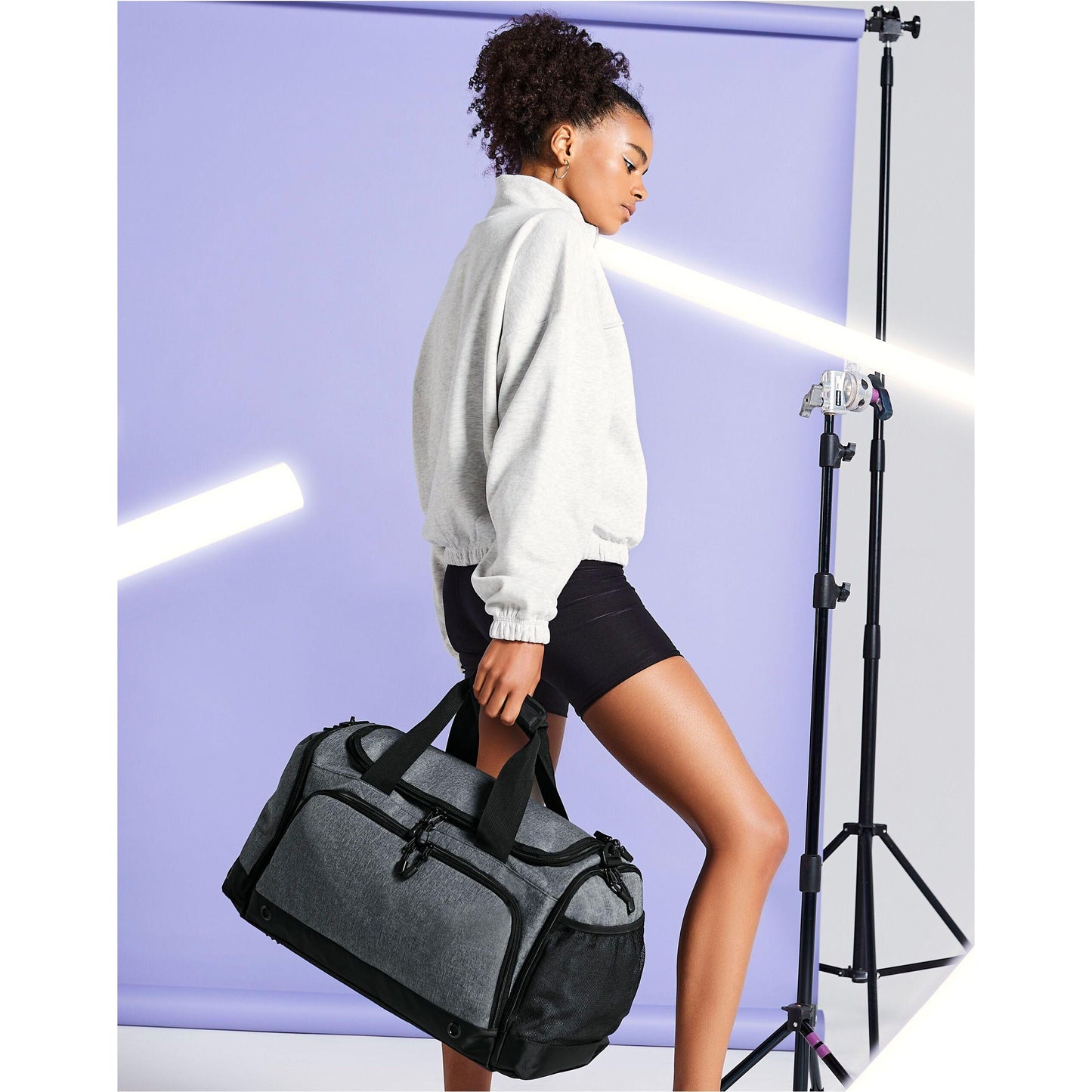 Ice Grey - Front - Bagbase Athleisure Holdall