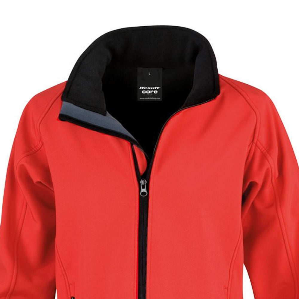 Red-Black - Back - Result Core Womens-Ladies Printable Soft Shell Jacket