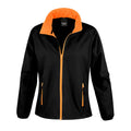 Black-Orange - Front - Result Core Womens-Ladies Printable Soft Shell Jacket