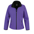 Purple-Black - Front - Result Core Womens-Ladies Printable Soft Shell Jacket