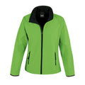 Vivid Green-Black - Front - Result Core Womens-Ladies Printable Soft Shell Jacket