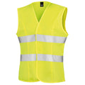 Yellow - Front - Result Womens-Ladies Safety Hi-Vis Vest