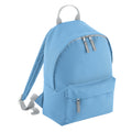 Sky Blue-Light Grey - Front - Bagbase Fashion Mini Backpack