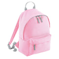 Classic Pink-Light Grey - Front - Bagbase Fashion Mini Backpack