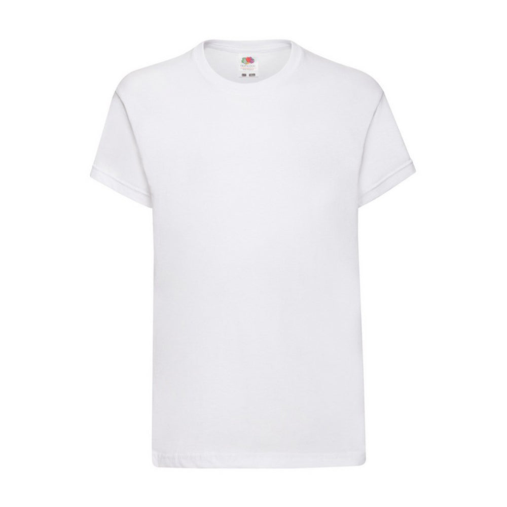 White - Front - Fruit of the Loom Childrens-Kids Original T-Shirt