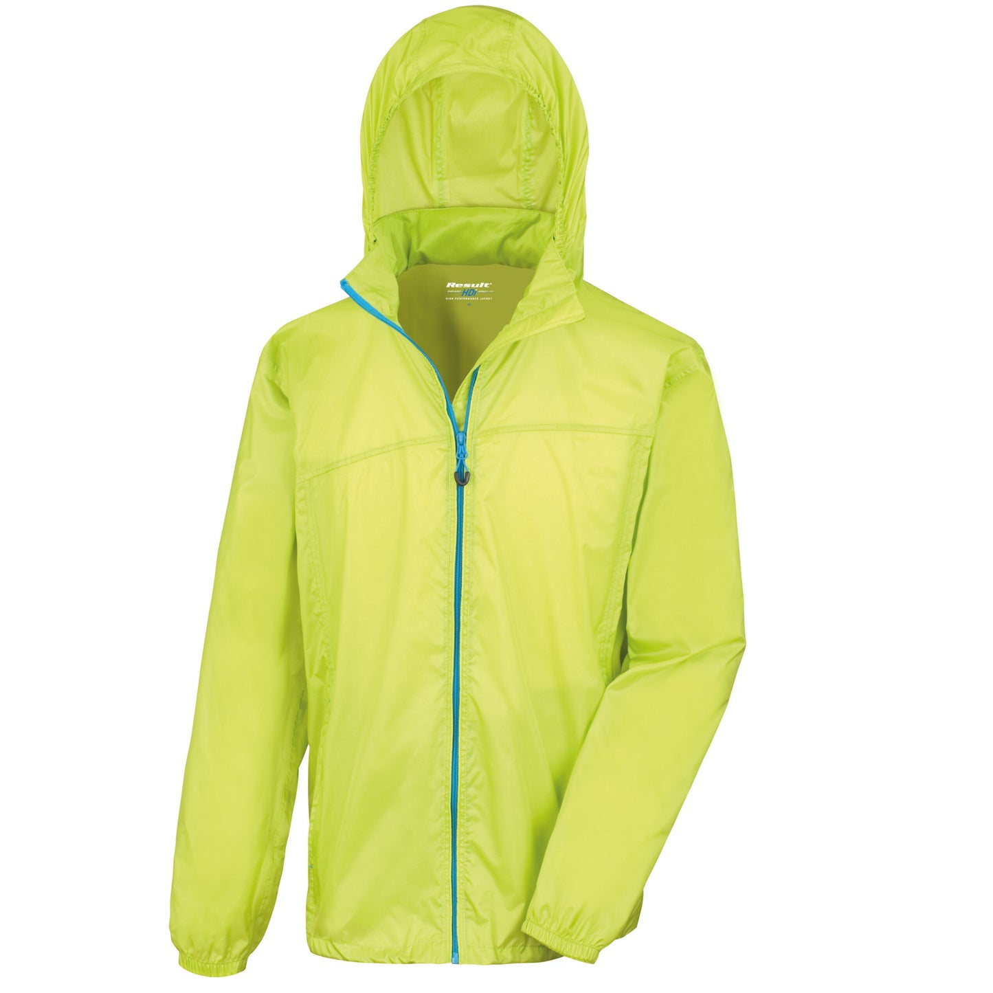 Lime-Royal Blue - Front - Result Mens Lightweight Packaway Jacket