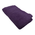 Aubergine - Front - Jassz Beach-Bath Plain Sheet Towel 100cm X 180cm (350 GSM)