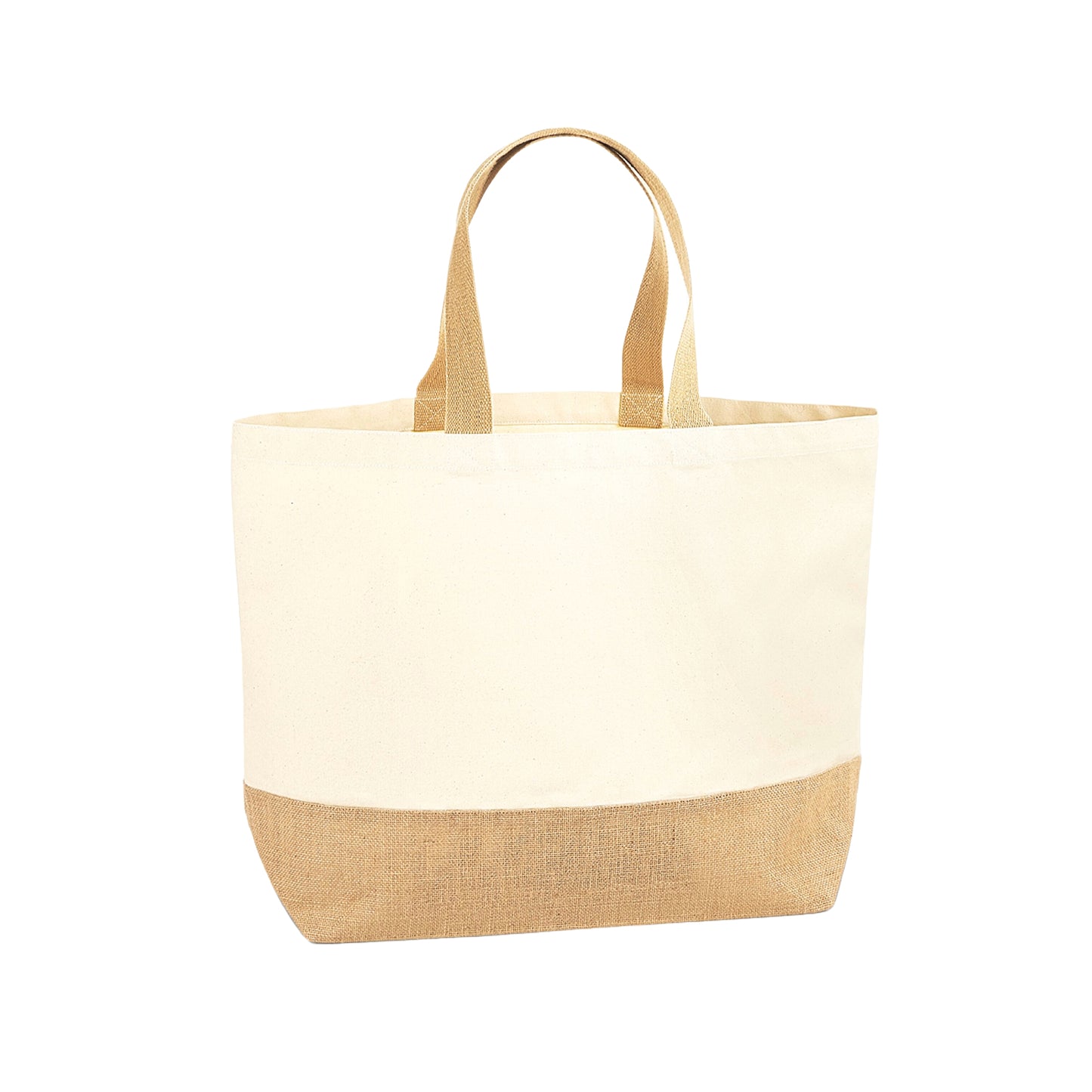 Natural - Front - Westford Mill Laminate Jute Tote