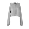 Storm Grey - Front - Bella + Canvas Womens-Ladies Fleece Crop Hoodie