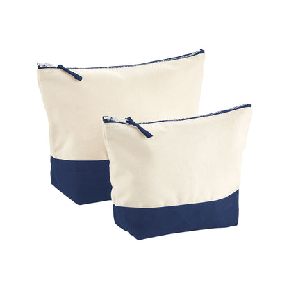 Natural-Navy - Front - Westford Mill Canvas Dipped Base Accessory Bag