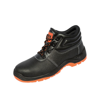 Black-Orange - Front - WORK-GUARD By Result Mens Defence Leather Safety Boots