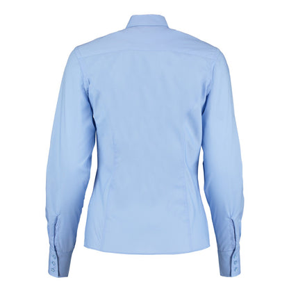 Light Blue - Back - Kustom Kit Womens-Ladies Tailored Formal Shirt