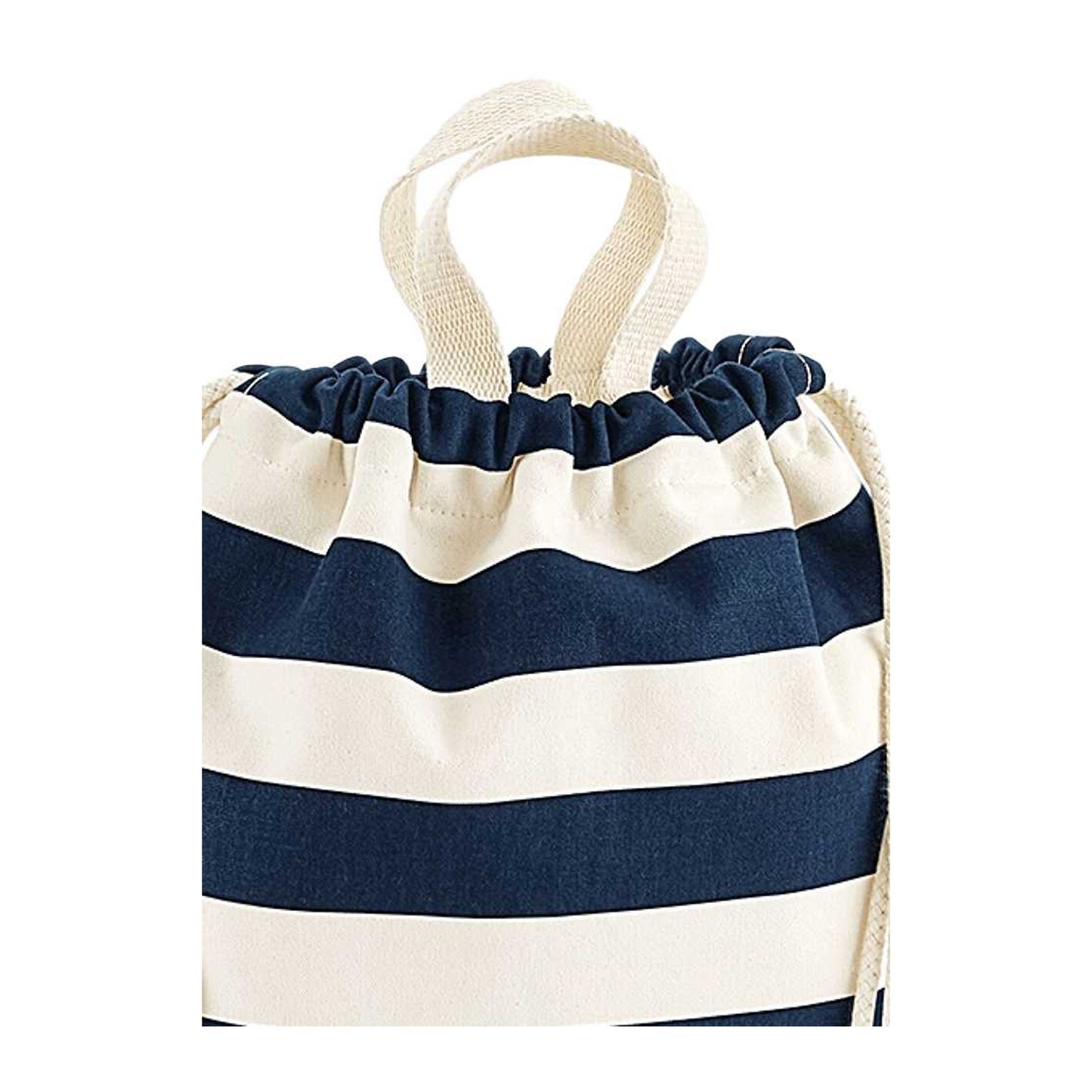 Natural-Navy - Back - Westford Mill Nautical Drawstring Bag