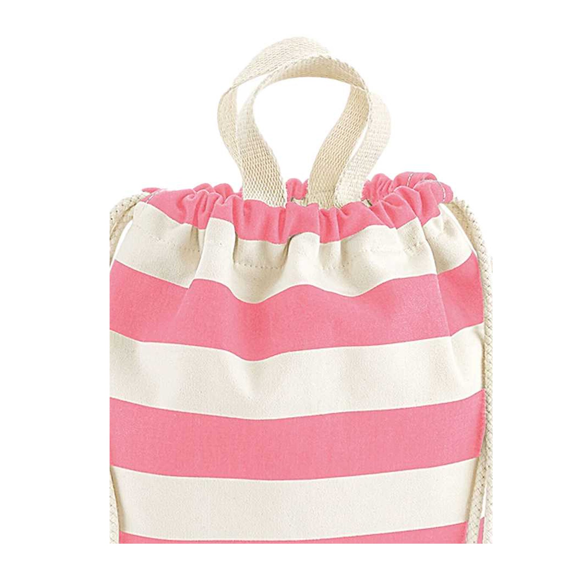 Natural-Pink - Back - Westford Mill Nautical Drawstring Bag