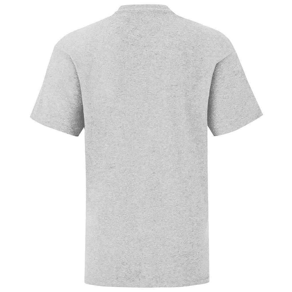Heather Grey - Back - Fruit Of The Loom Childrens-Kids Iconic T-Shirt
