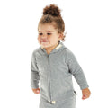 Heather Grey Melange - Back - Babybugz Baby Full Zip Hoodie