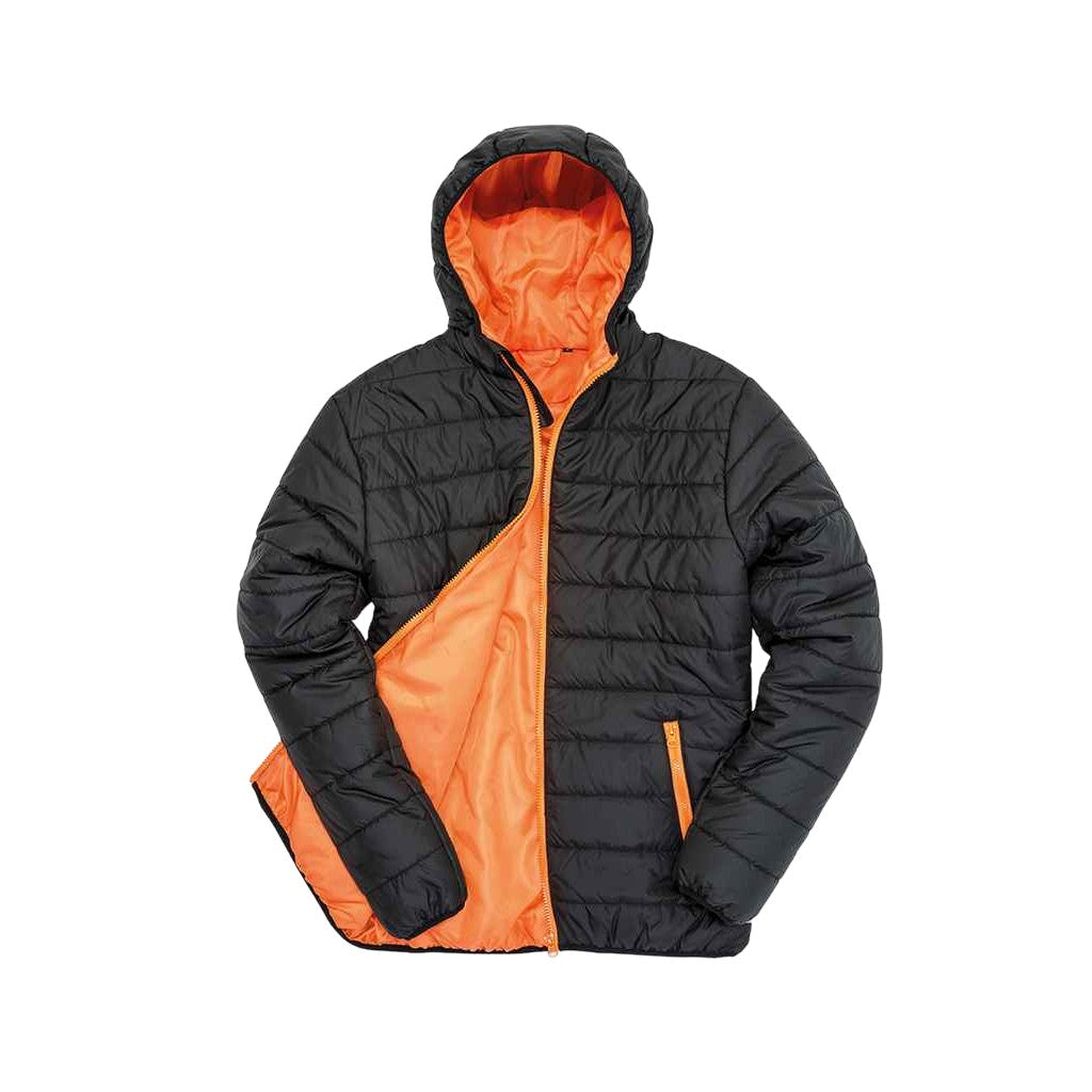 Black-Orange - Front - Result Core Mens Padded Jacket