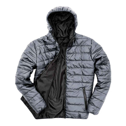 Frost Grey-Black - Front - Result Core Mens Padded Jacket