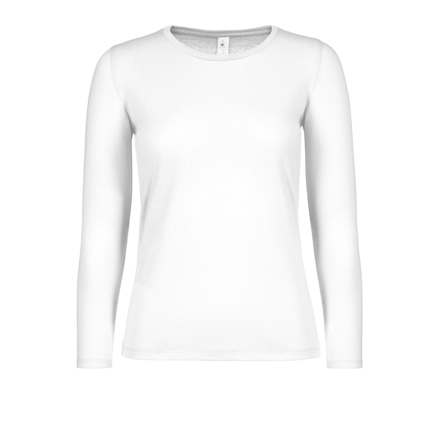 White - Front - B&C Womens-Ladies #E150 Long-Sleeved T-Shirt