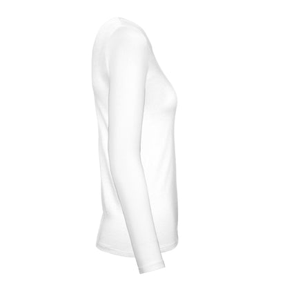 White - Side - B&C Womens-Ladies #E150 Long-Sleeved T-Shirt