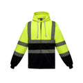 Yellow-Navy - Front - Yoko Mens Hi-Vis Full Zip Hoodie