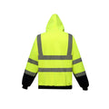 Yellow-Navy - Back - Yoko Mens Hi-Vis Full Zip Hoodie