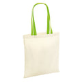 Natural-Lime - Front - Westford Mill Bag 4 Life Contrast Handle Tote