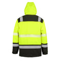 Fluorescent Yellow-Black - Back - SAFE-GUARD by Result Mens Printable Safety Soft Shell Jacket