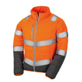 Fluorescent Orange - Front - SAFE-GUARD by Result Womens-Ladies Safety Padded Jacket
