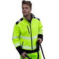 Fluorescent Yellow-Black - Side - SAFE-GUARD by Result Unisex Adult Ripstop Safety Soft Shell Jacket