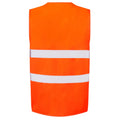 Orange - Back - Ultimate Clothing Collection Unisex Adult 4 Band Hi-Vis Vest
