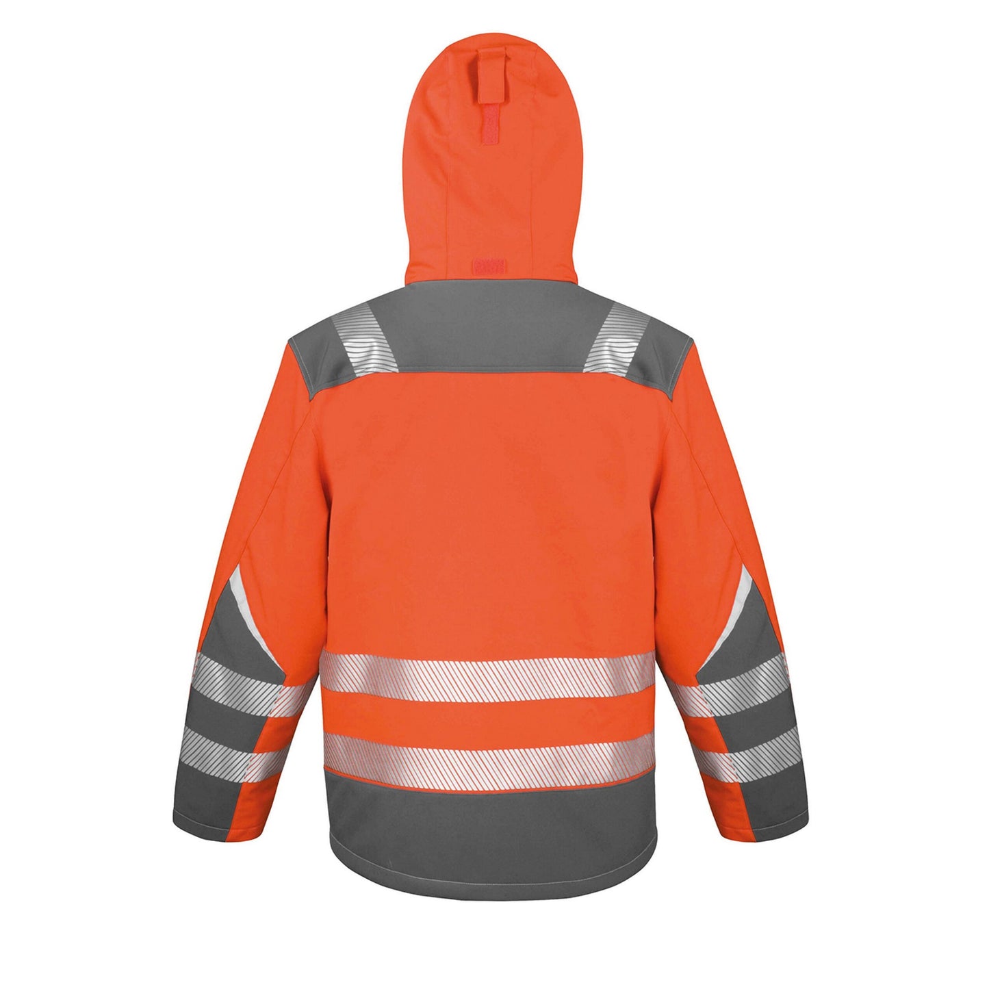 Fluorescent Orange - Back - SAFE-GUARD by Result Unisex Adult Dynamic Softshell Coat