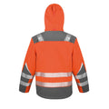 Fluorescent Orange - Back - SAFE-GUARD by Result Unisex Adult Dynamic Softshell Coat