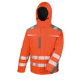 Fluorescent Orange - Front - SAFE-GUARD by Result Unisex Adult Dynamic Softshell Coat