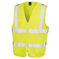 Yellow - Front - SAFE-GUARD by Result Unisex Adult Zip Front Hi-Vis Vest