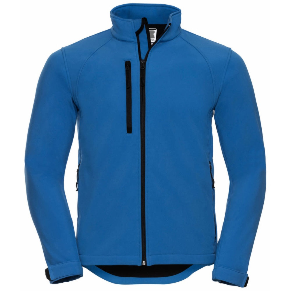 Azure Blue - Front - Russell Mens Water Resistant & Windproof Softshell Jacket