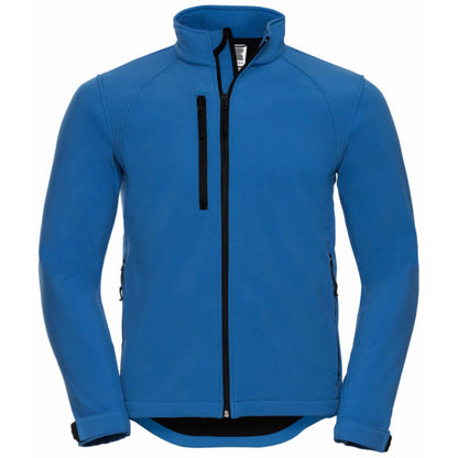 Azure Blue - Front - Russell Mens Water Resistant & Windproof Softshell Jacket